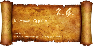 Kucsma Gyula névjegykártya